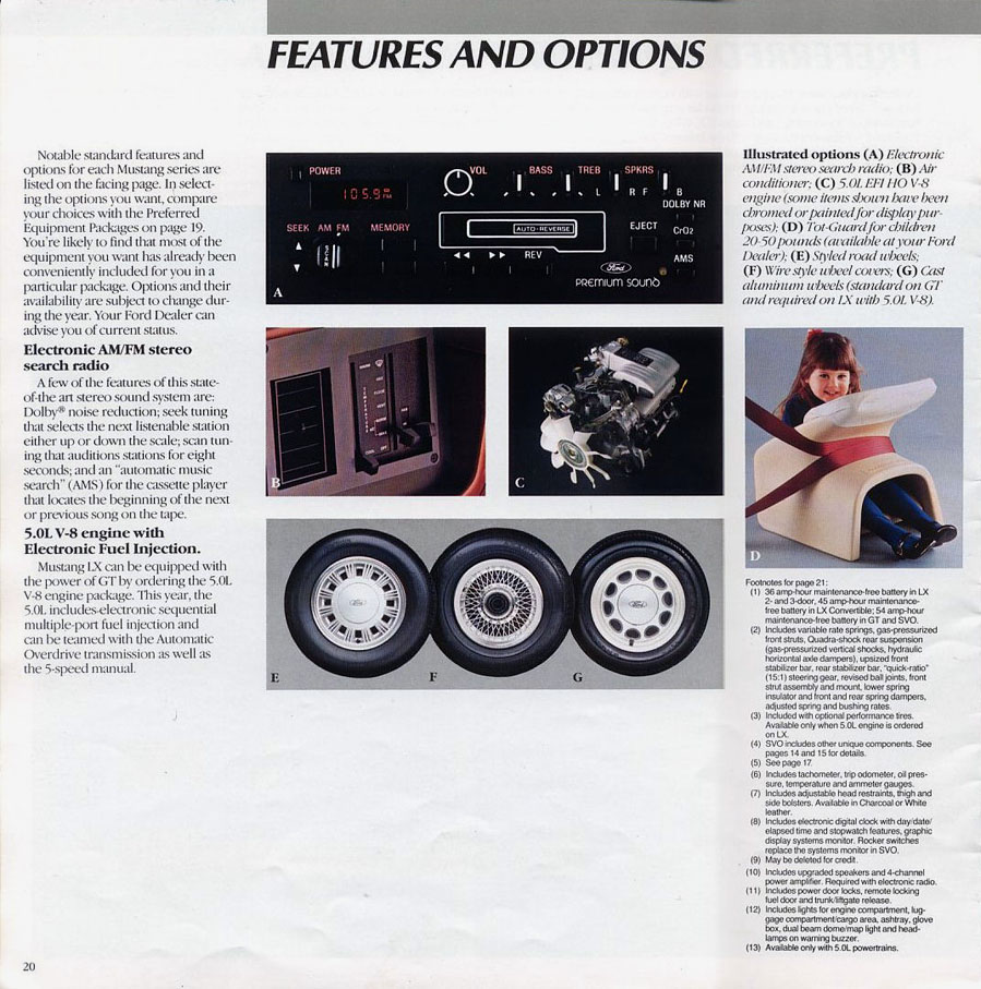 1986 Ford Mustang Brochure Page 10